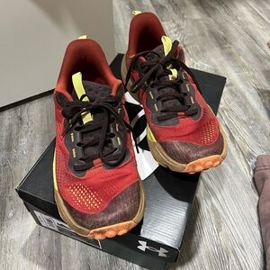 Under Armour Red and Brown Athletic Shoes